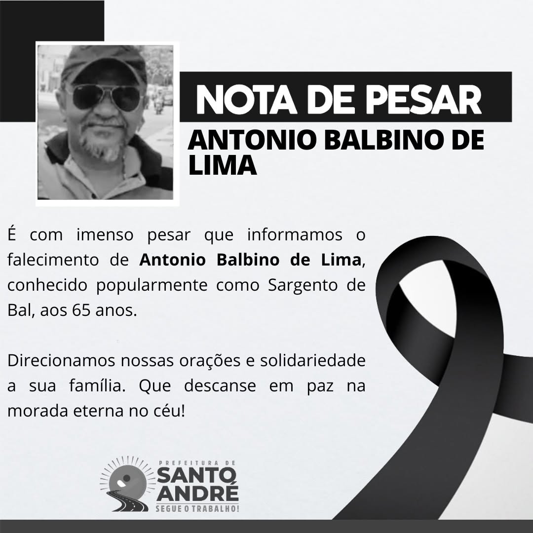 ⚫️ LUTO: Comunicamos o falecimento de Antonio Balbino de Lima. Direcionamos nossas oraç...