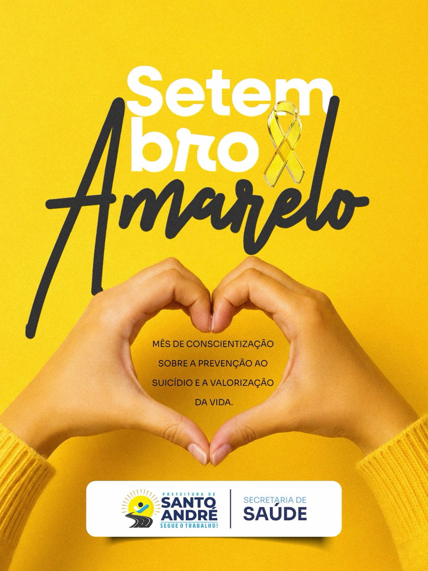 Setembro Amarelo: Prefeitura de Santo André apoia campanha de prevenção ao suicídio