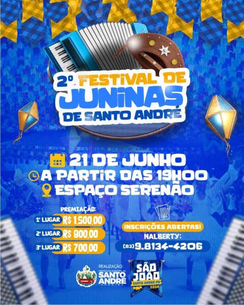 Prefeitura de Santo André abre as inscrições para o 2º Festival de Juninas; premiações somam três mil reais