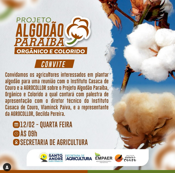Agricultores são convidados para reunião sobre o Projeto Algodão Paraíba