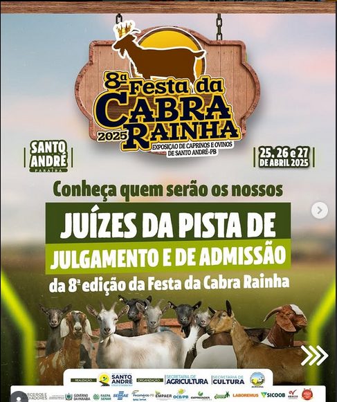Juízes de pista e admissão da 8ª Festa da Cabra Rainha já estão definidos