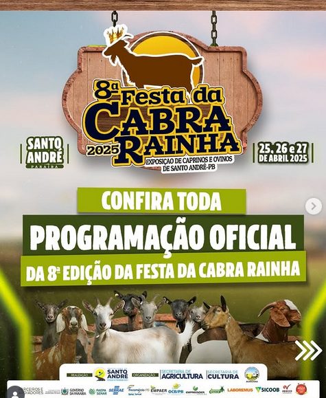 Vem aí a 8ª Festa da Cabra Rainha! Confira a programação oficial do evento