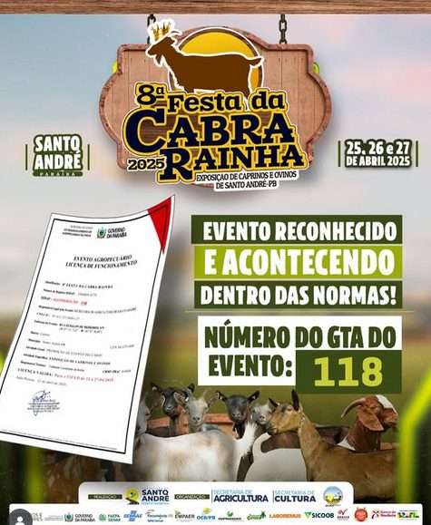 Festa da Cabra Rainha é oficialmente reconhecida como evento agropecuário na Paraíba