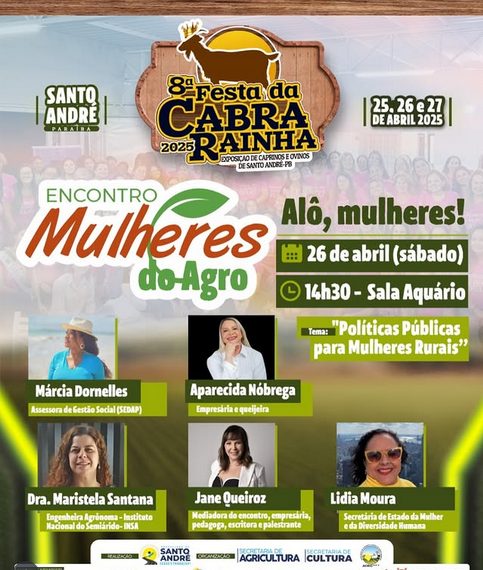 Mulheres do Agro: programação especial na 8ª Festa da Cabra Rainha