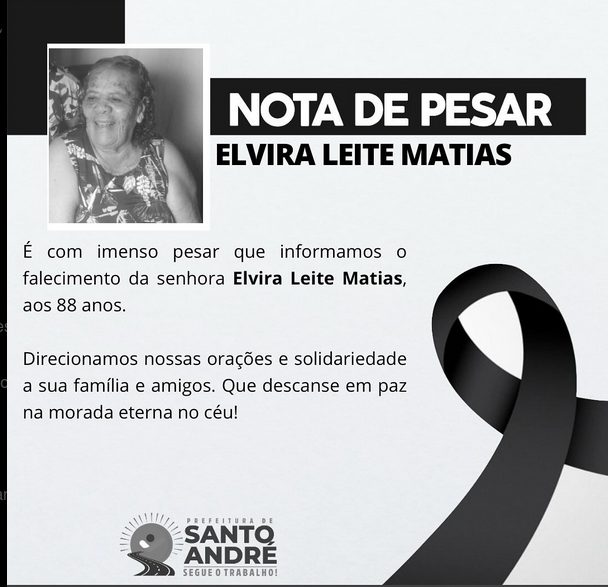 Luto: falece Elvira Leite Matias
