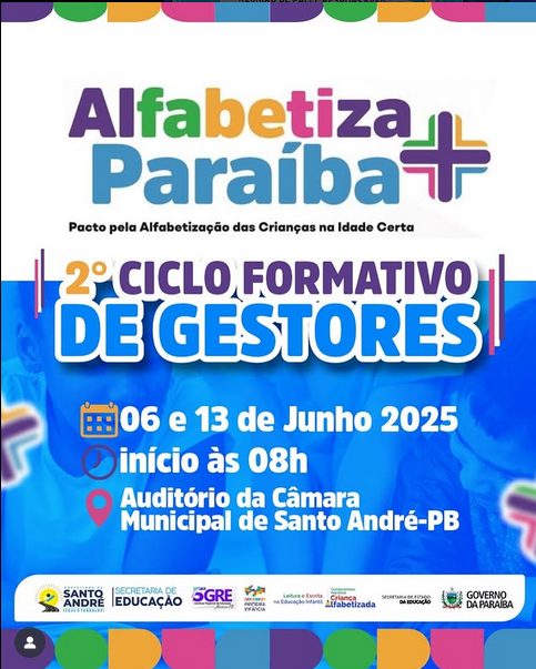 Santo André sedia o 2º Ciclo Formativo de Gestores com foco no Alfabetiza + Paraíba