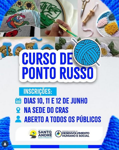 Inscrições abertas para o Curso de Ponto Russo no CRAS