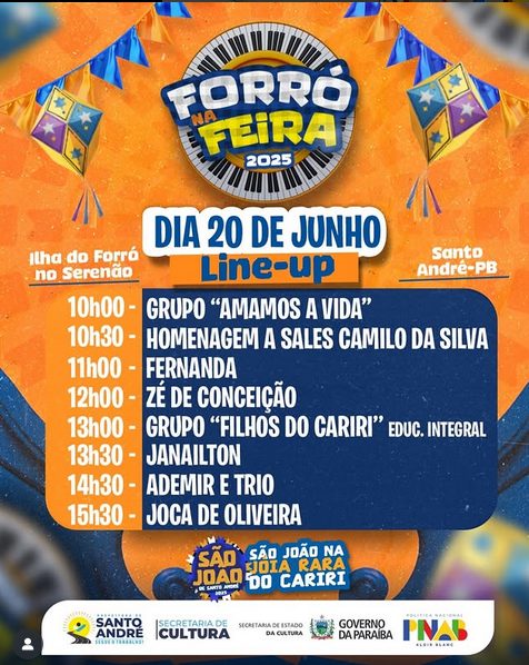 Última sexta do Forró na Feira será recheada de música, dança e homenagem em Santo André!