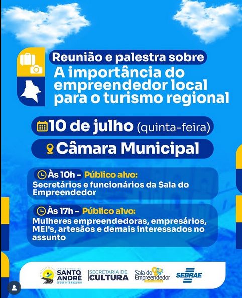 Reunião e palestra discutem a importância do empreendedorismo local para o turismo em Santo André