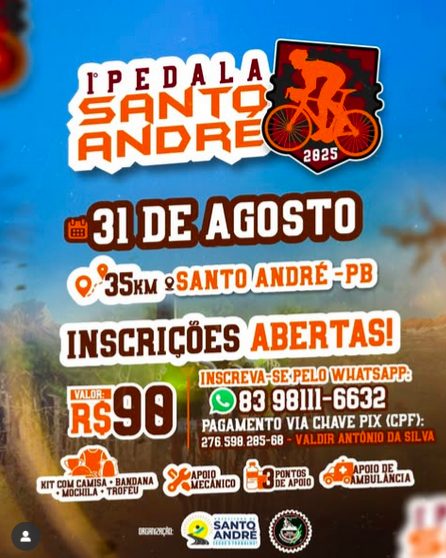Santo André realiza 1º Pedala Santo André em 31 de agosto com percurso de 35 km