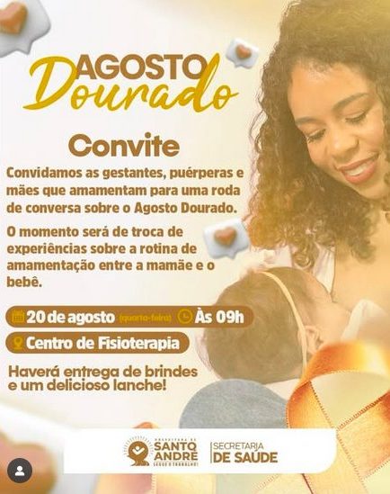 Roda de conversa do Agosto Dourado reúne gestantes e mamães nesta quarta-feira (20)