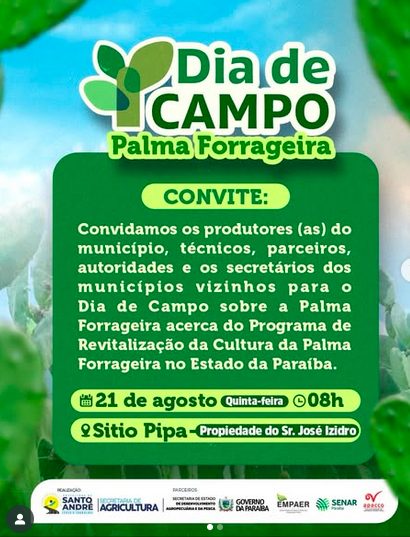 Santo André realiza Dia de Campo sobre Palma Forrageira nesta quinta-feira (21)