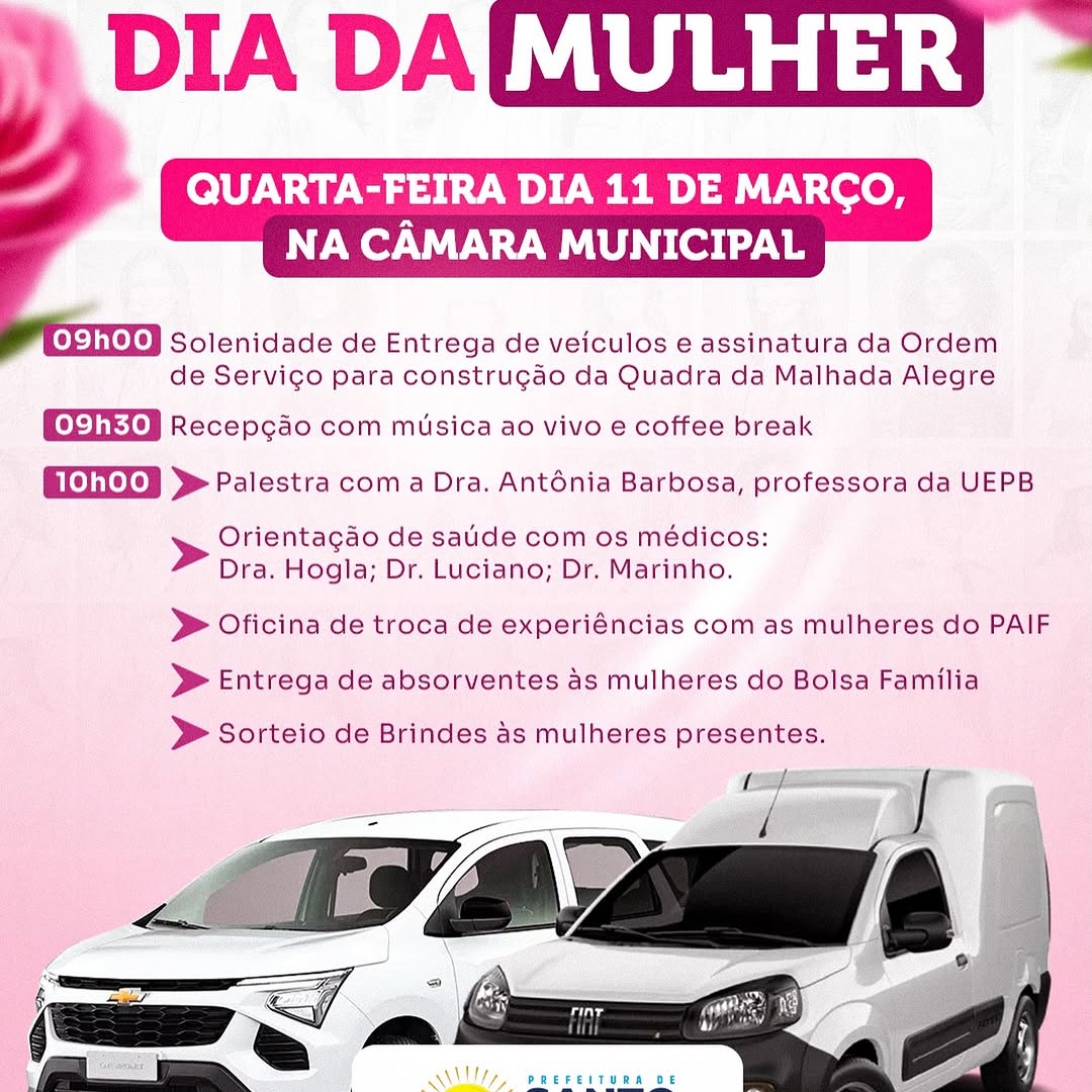 Câmara Municipal sedia ampla programação pelo Dia da Mulher nesta quarta-feira