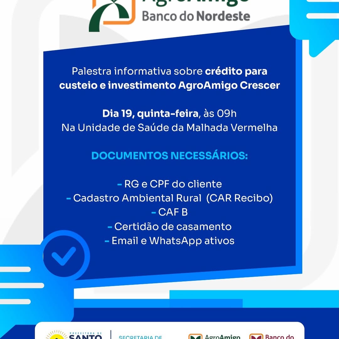 Santo André promove palestra sobre crédito rural para agricultores