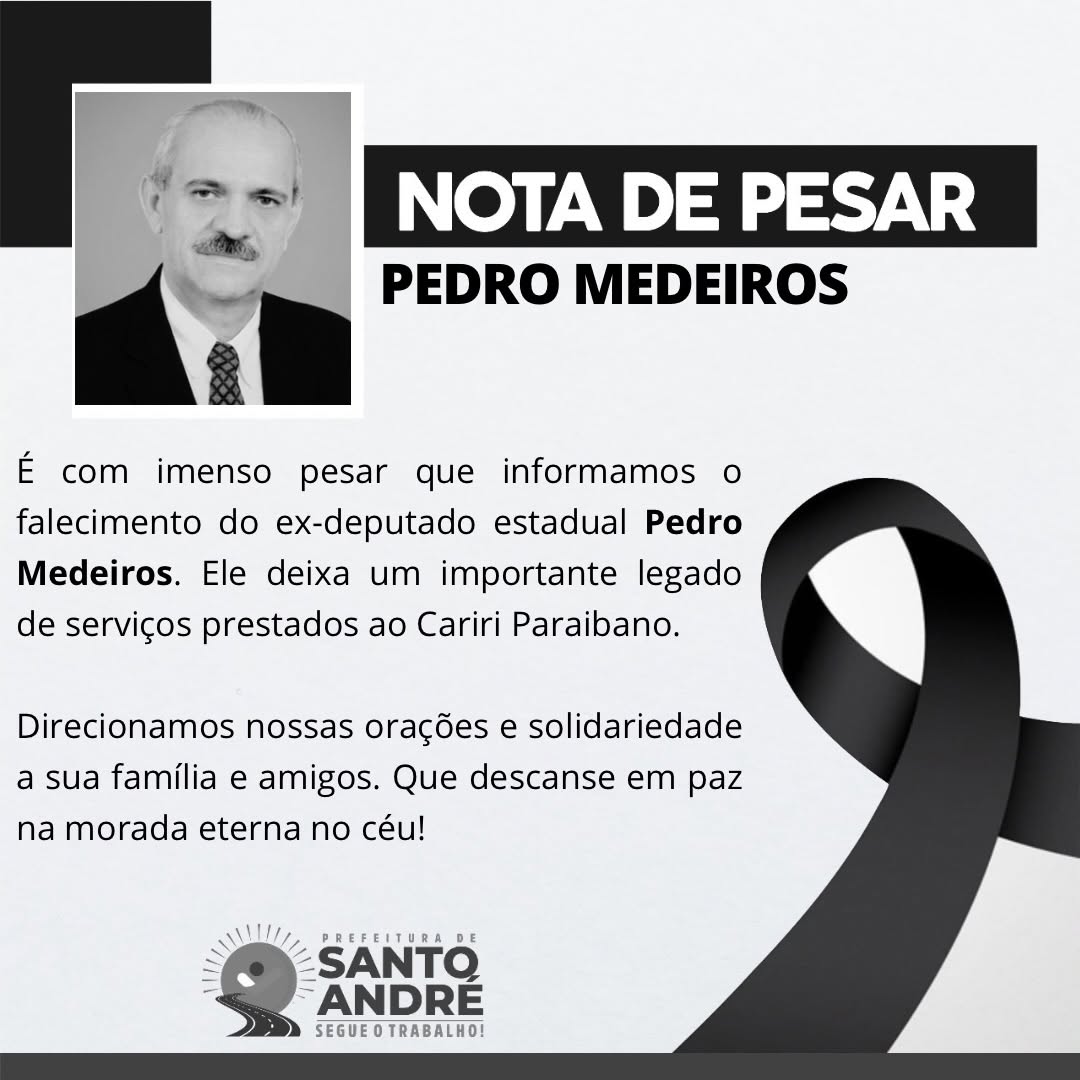 Luto no Cariri: Morre ex-deputado Pedro Medeiros; Câmara expressa pesar