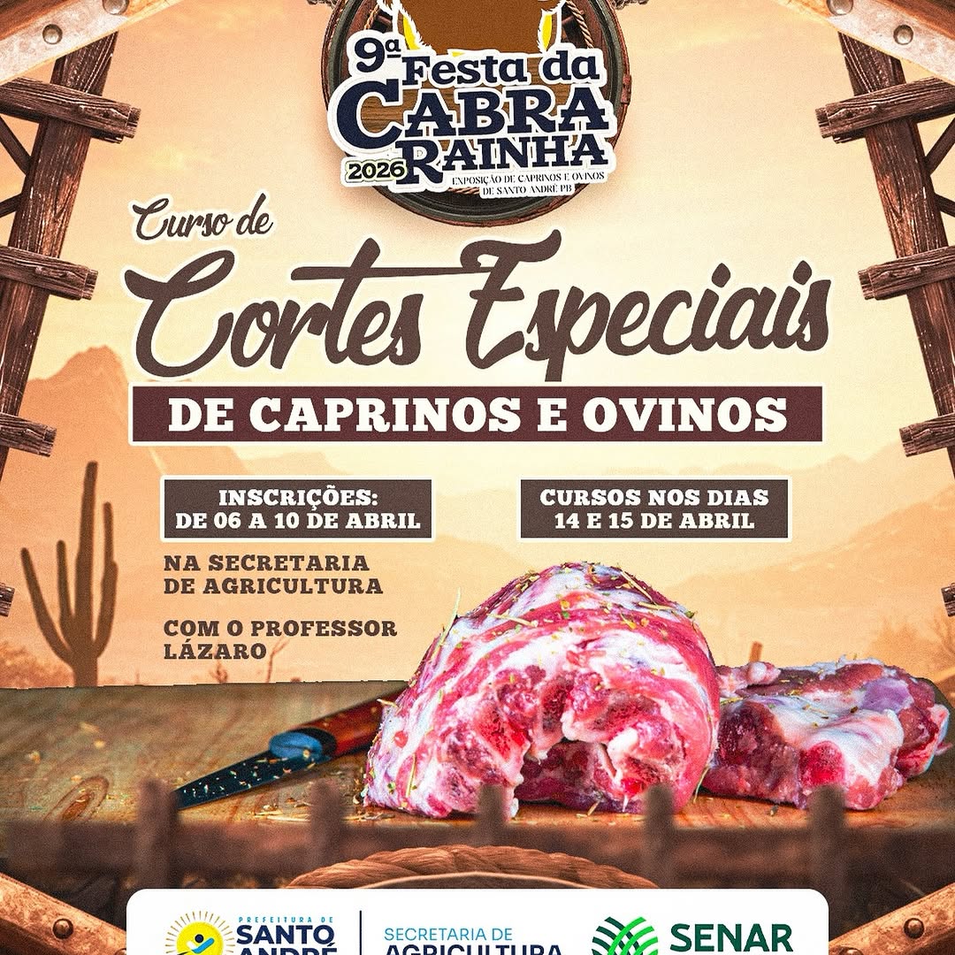 Santo André: Curso de Cortes Especiais de Caprinos e Ovinos impulsiona agropecuária