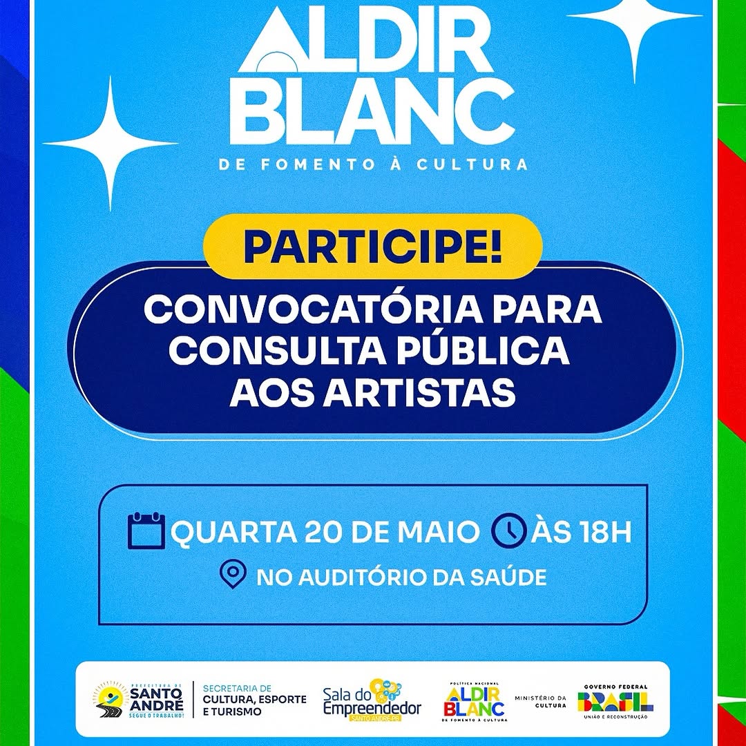 Prefeitura de Santo André convoca artistas para consulta pública sobre cultura