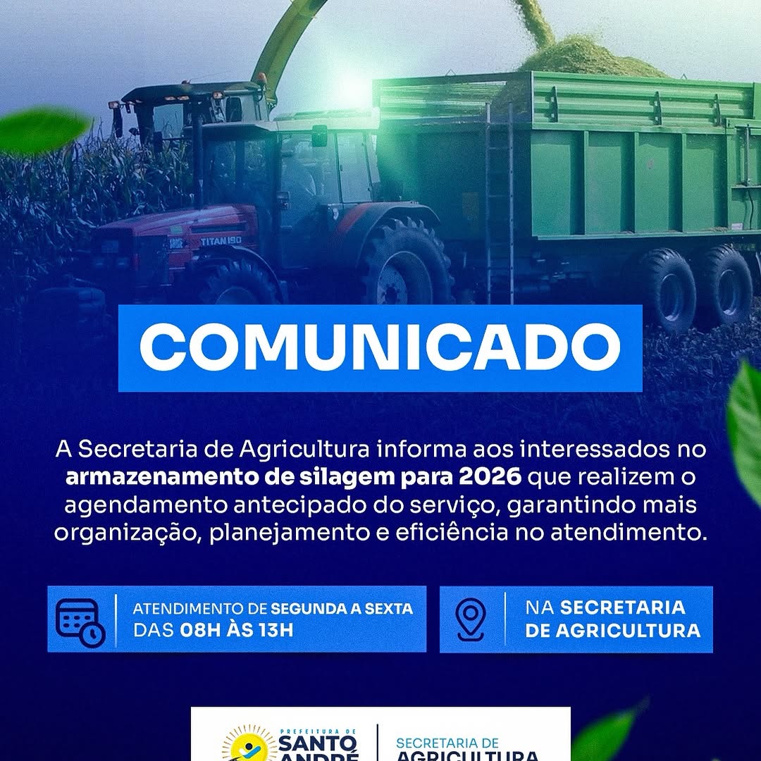 Agendamento de Silagem para 2026 Começa na Secretaria de Agricultura