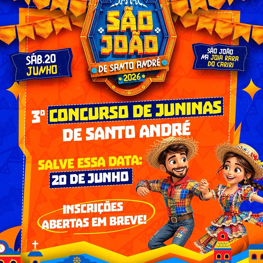 Santo André recebe 3º Concurso de Quadrilhas Juninas em 20 de junho