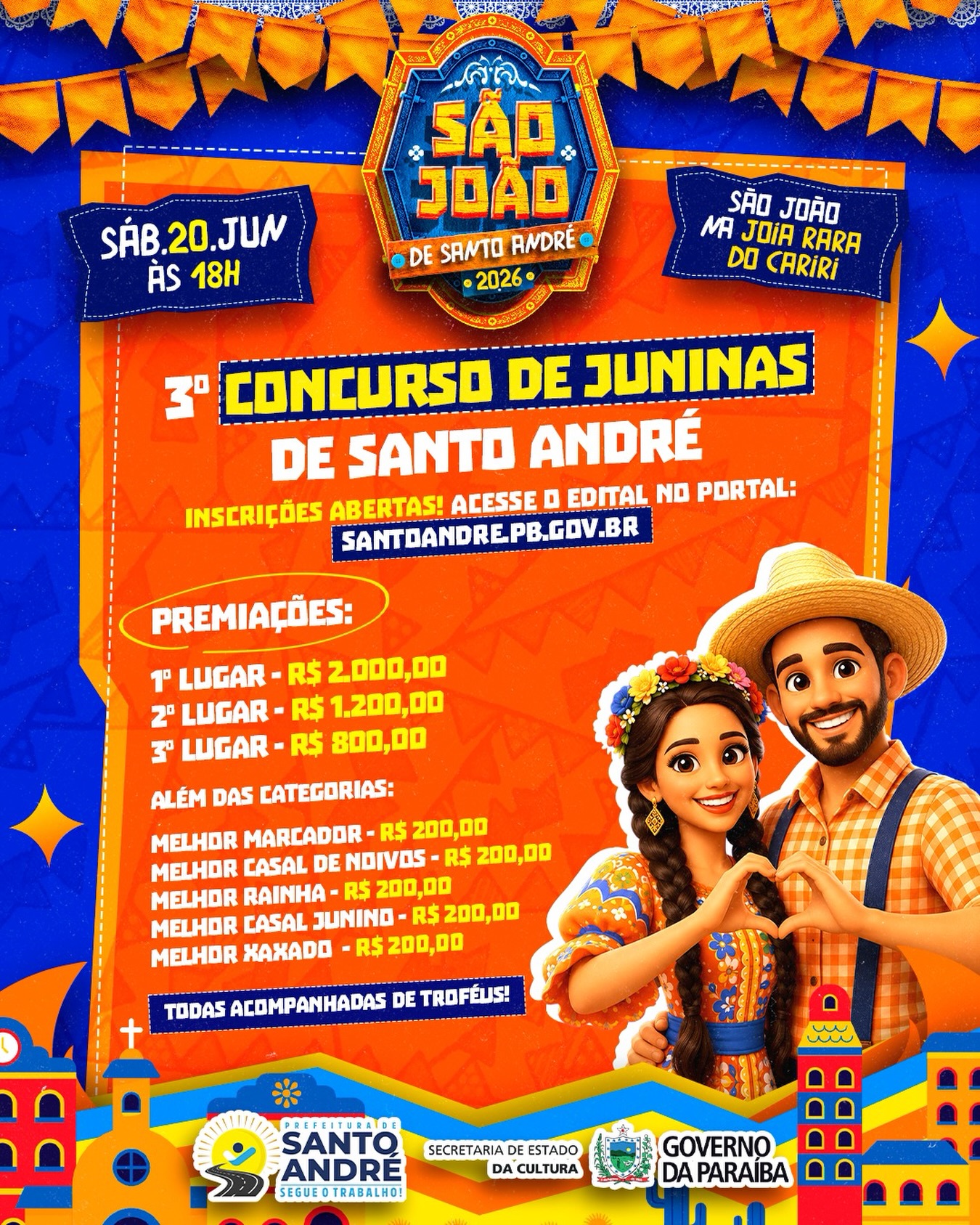 Santo André abre inscrições para o 3º Concurso de Juninas